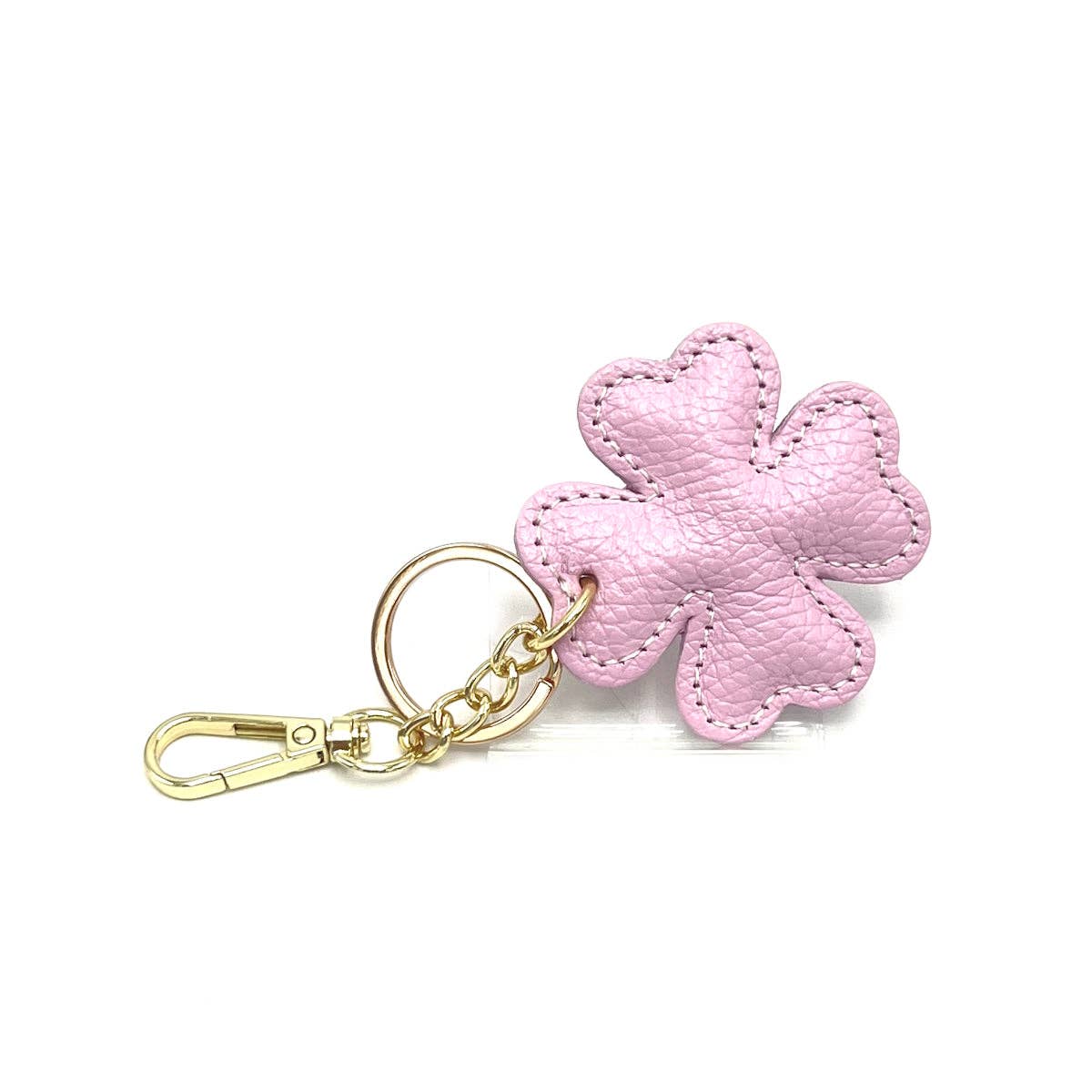 Suie Valentini srl - Vente Porte-clés – femme - Porte-clés en cuir véritable avec feuille porte-bonheur, art. PO0428