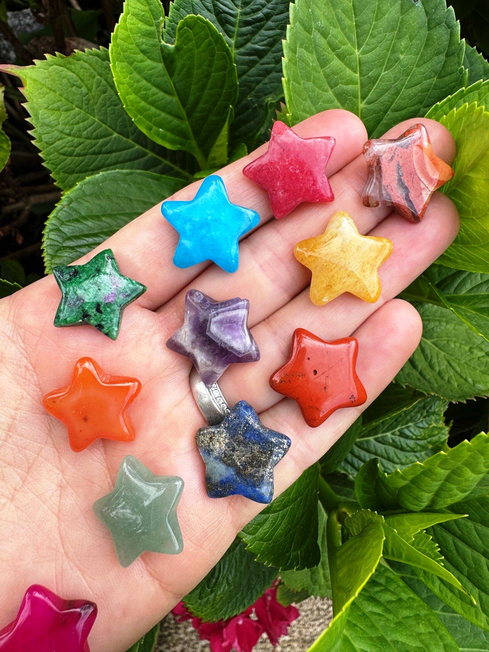 Elf Kendal Hippies - Wholesale Spiritual Stone/Crystal - Crystal star 20mm gemstone star mixed gemstones star by elf13