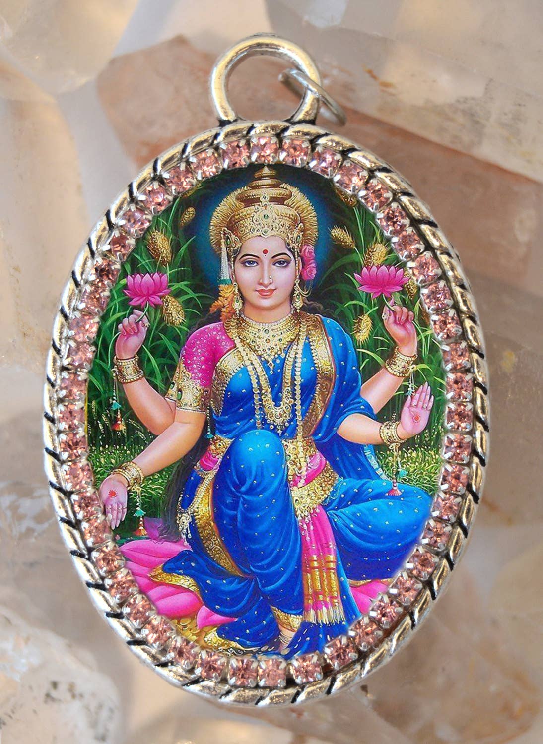 MariaSantissimaShop - Wholesale Pendant/Charm Necklace - Goddess Lakshmi Handmade Necklace Hindu Jewelry Medal Pendant2