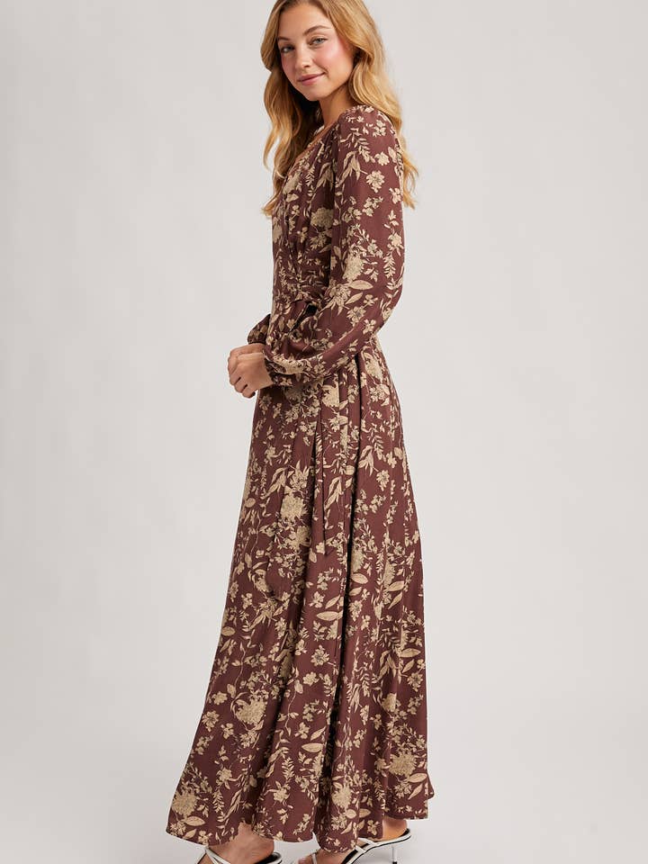 Bluivy - Wholesale Dress - Women's - FLORAL PRINT WRAP MAXI DRESS15