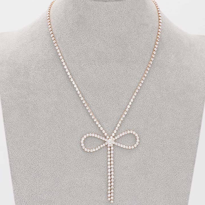 3AM BY H&D ACCESSORIES – Engroshandel Halskæde med vedhæng – Rhinestone bånd halskæde