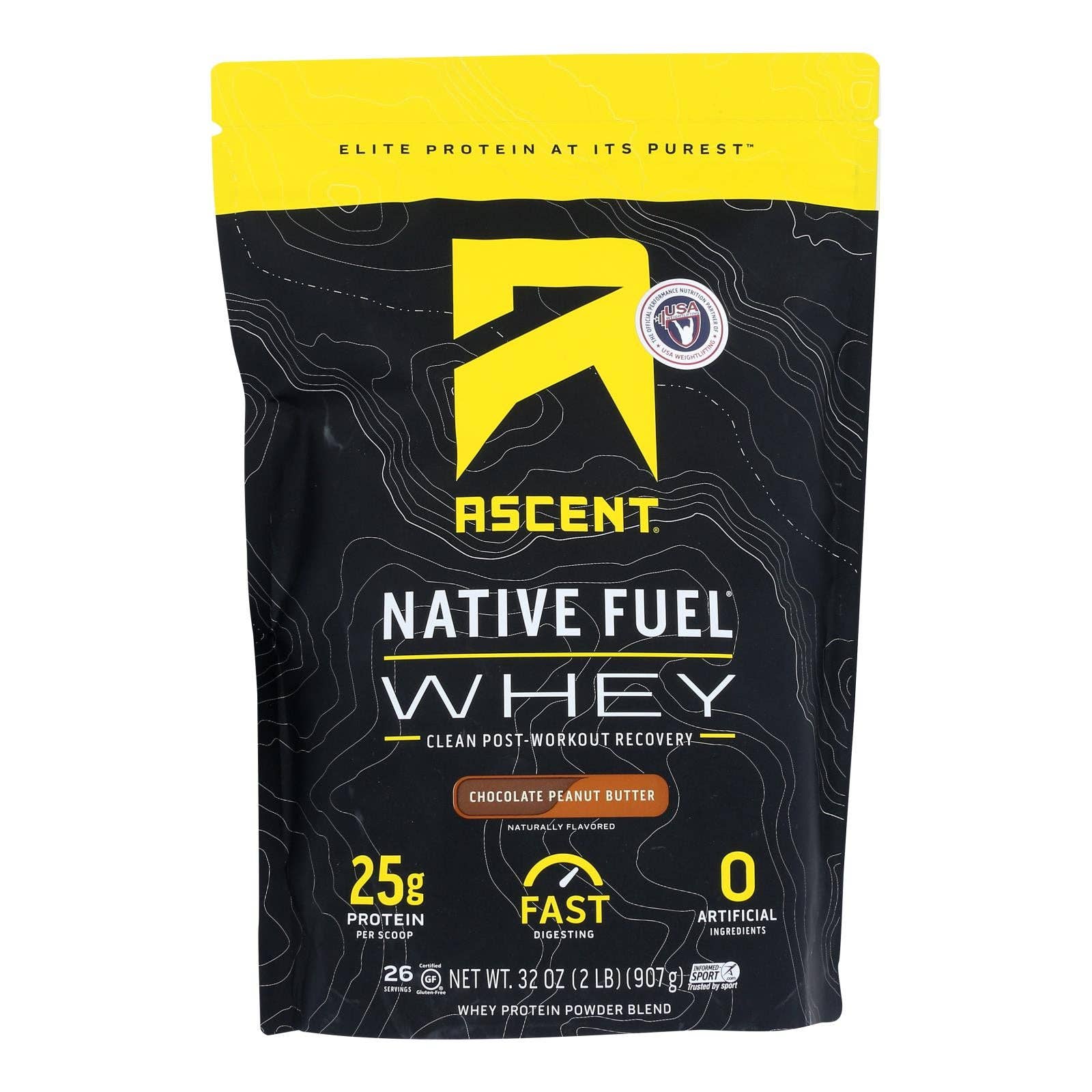 Ware Spark - Wholesale Protein/Superfood Powder - Ascent Native Fuel - Whey Chocolate Peanut Butter - 1 Each - 2 Lb0