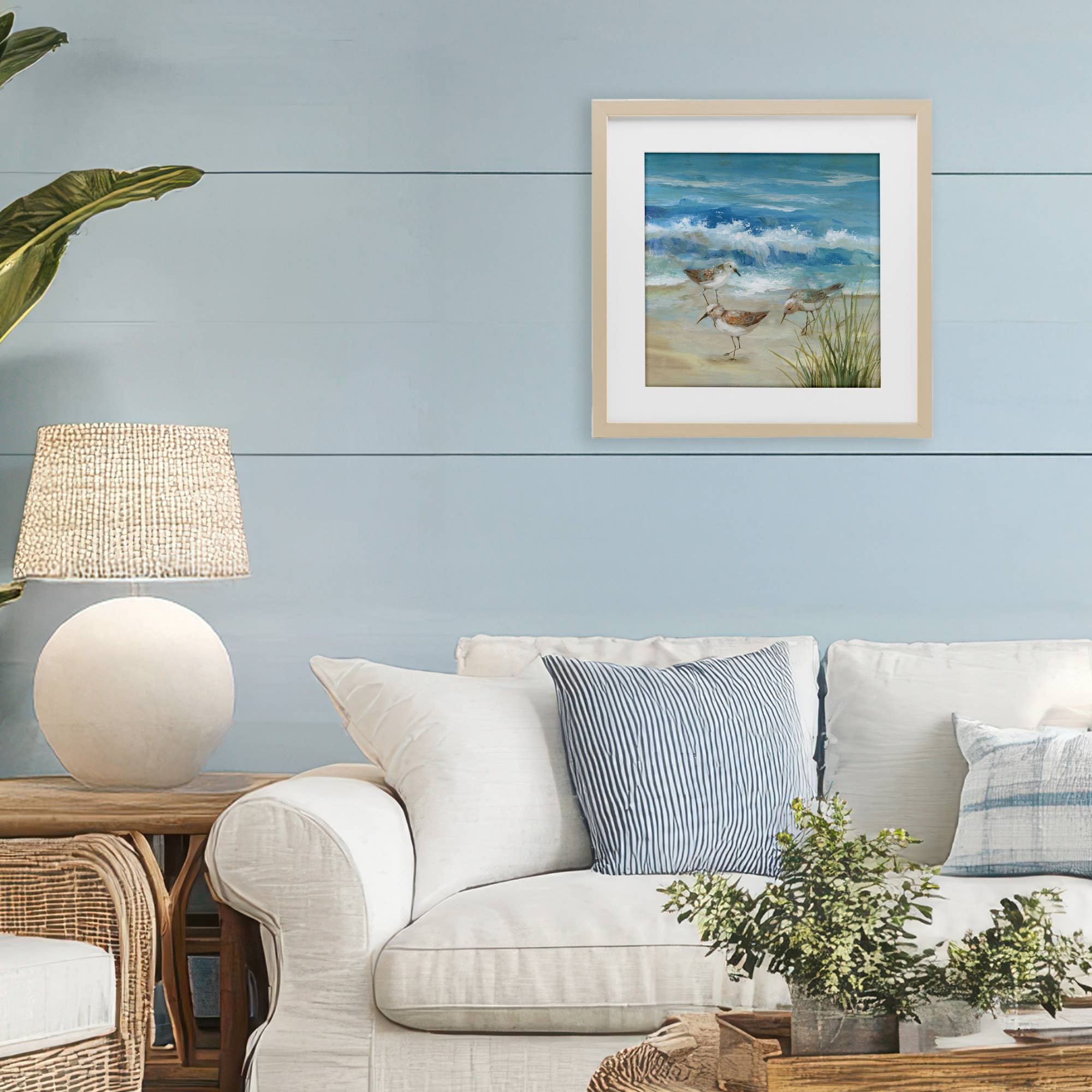 Stupell Industries - Wholesale Wall Sign - Beach Sandpiper Gathering - Print Under Glass Wall Art4