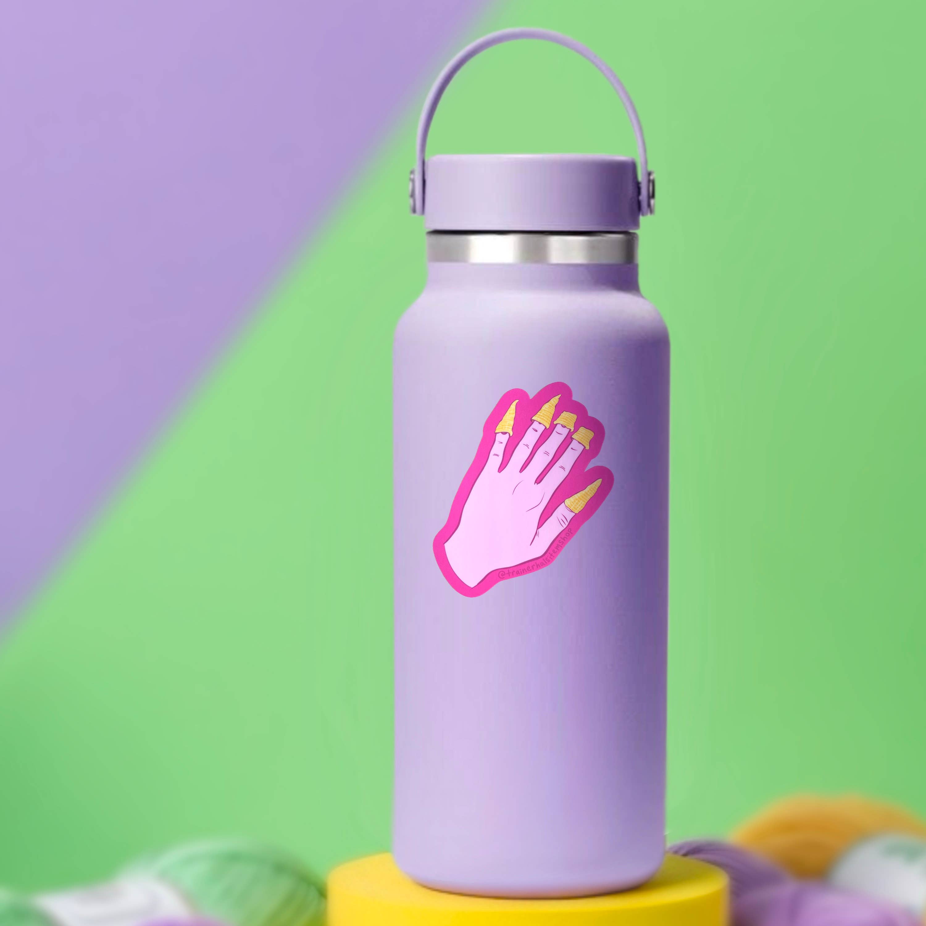 Trainer Hal’s Item Shop - Vente Autocollant - Autocollant de fierté lesbienne Bugles Subtil en-cas saphique Queer WLW1