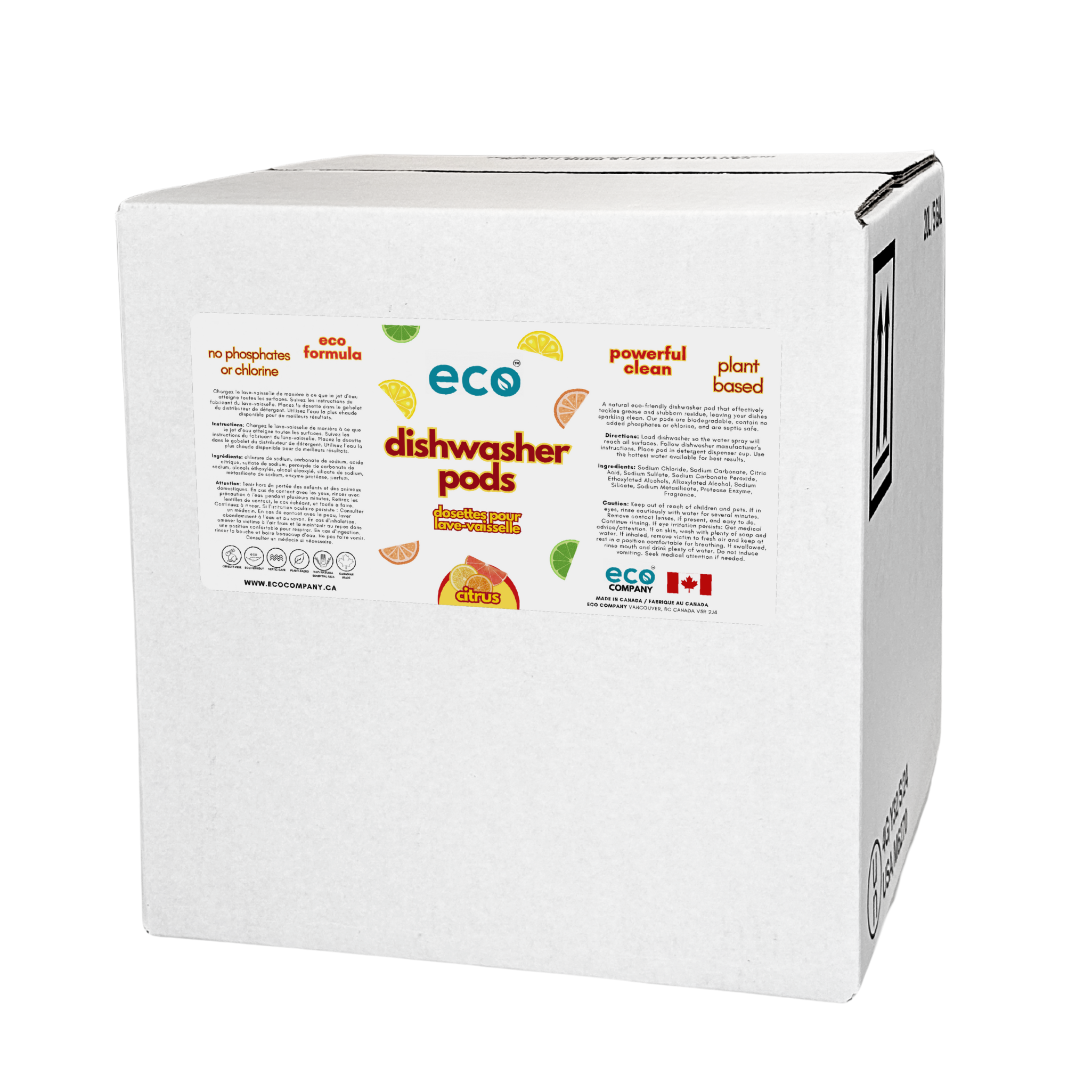 Eco Company – wholesale Diskmedelstabletter – Diskmaskinskapslar - Citrus (Påfyllningslåda 800 st)4