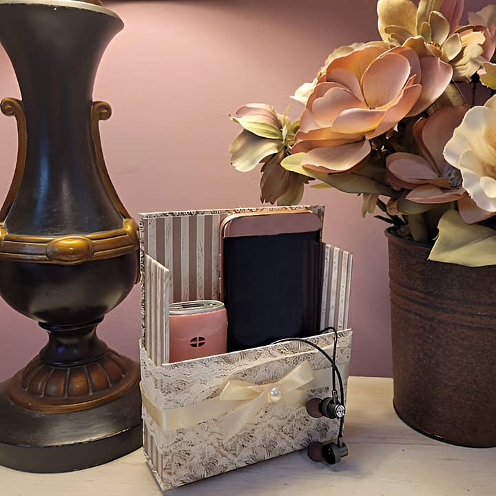 Chic Brico - Wholesale Stationery/Notecard Set - 42-Pc Stationery Gift Box Set w/Desk Organizer, Ivory & Lace7