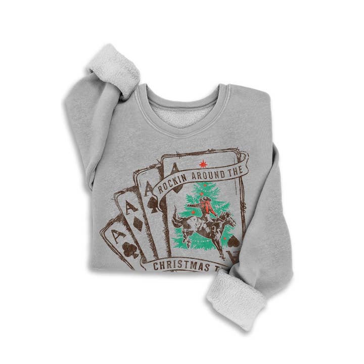 HRTandLUV - Wholesale Sweatshirt - Women's - ROCKIN AROUND THE CHRISTMAS TREE MINERAL SWEATSHIRTS2