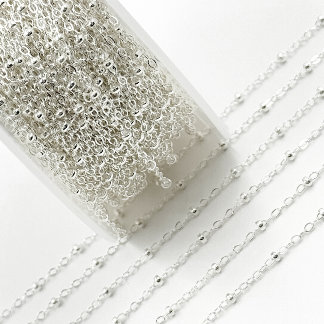 Tresor Jewelry Inc. - Wholesale Link & Chain Necklace - 1200SS. 925 Sterling Silver Satellite Chain2