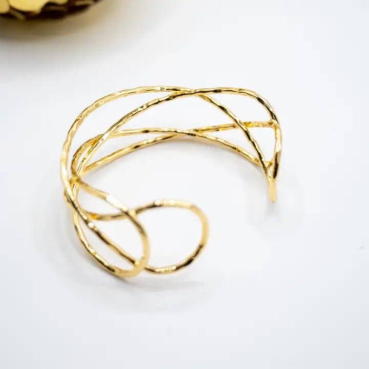 OE! - Wholesale Cuff Bracelet - INTRECCIO - 18k Gold plated braided bracelet4