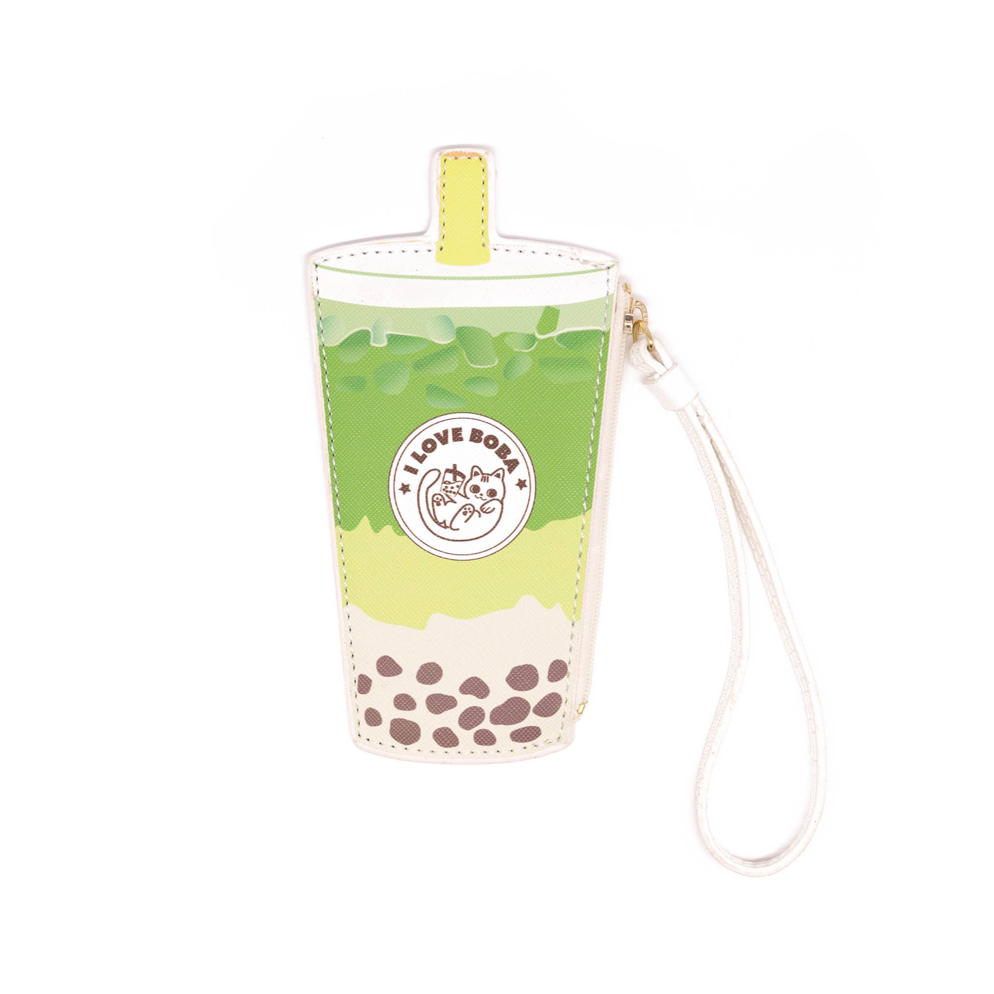 Bewaltz - Wholesale Wristlet - Novelty Wristlet - Matcha Boba Milk Tea1