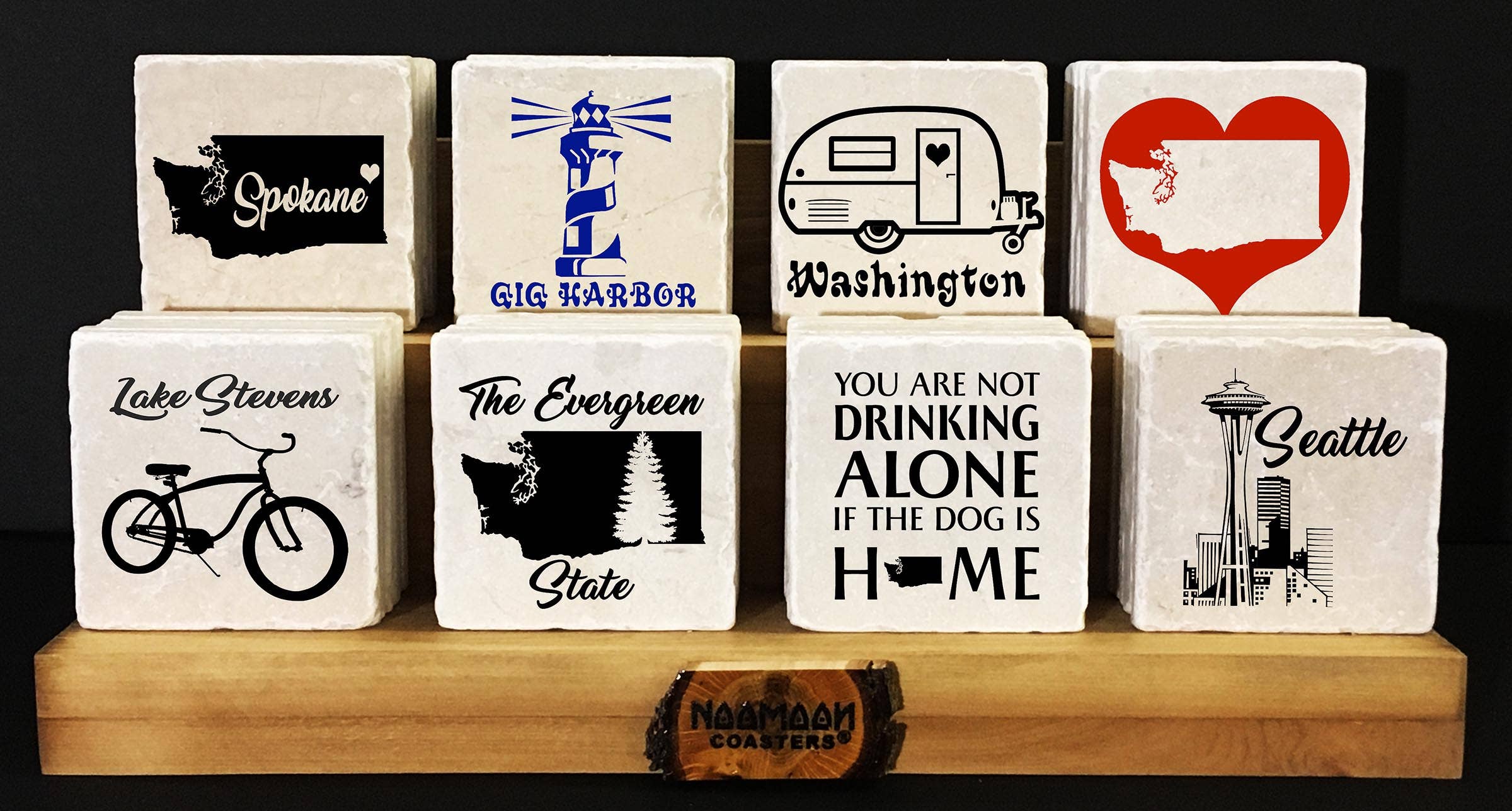 Noomoon - Wholesale Retailer Display - Home & Living - 8 Design Wooden Coaster Display4