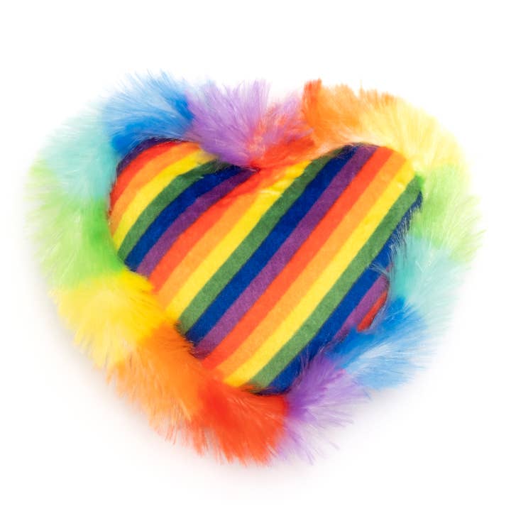 Multicolored Pride Heart Cat Toy for wholesale on Faire