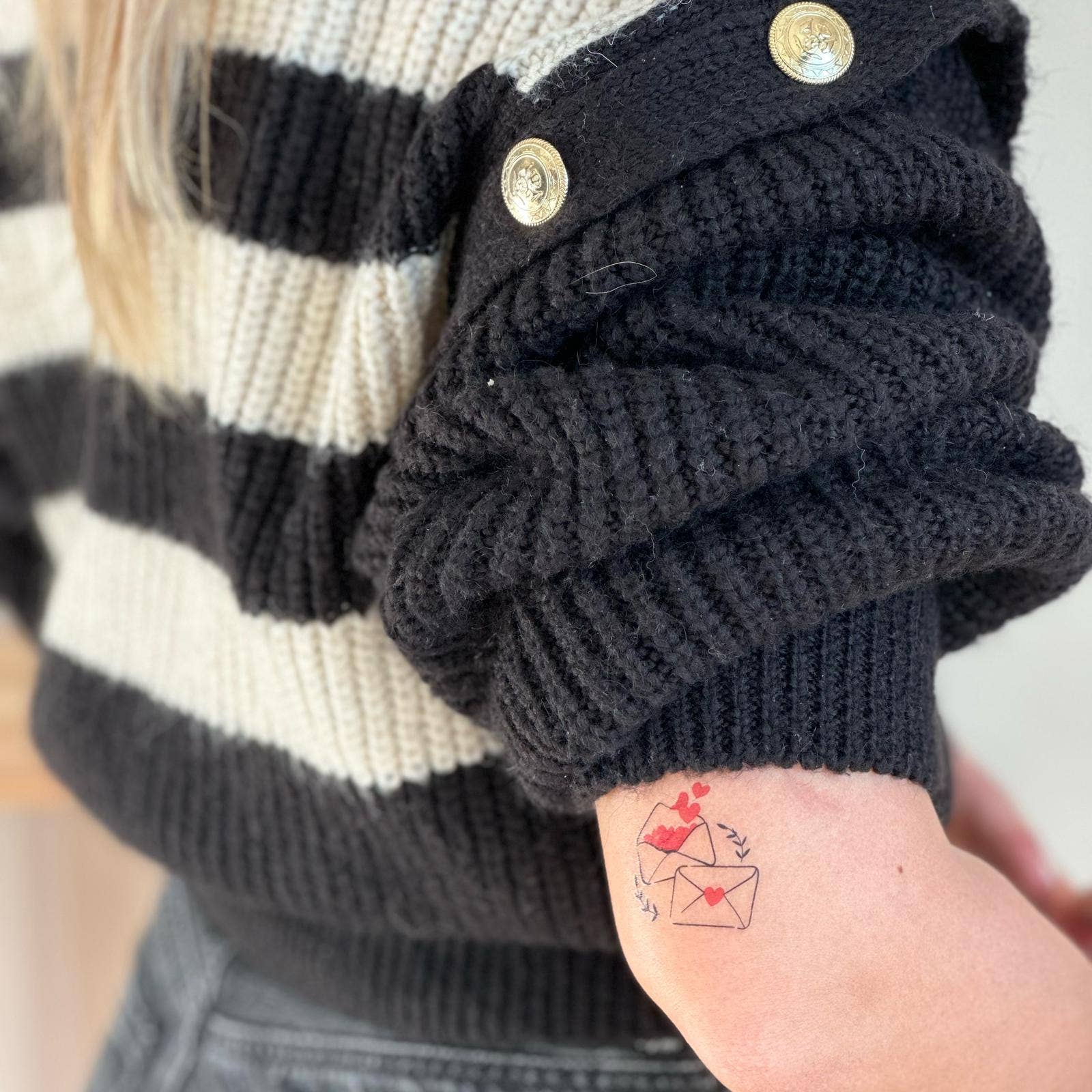 Sioou - Wholesale Temporary Tattoo - Les lettres de coeurs x51