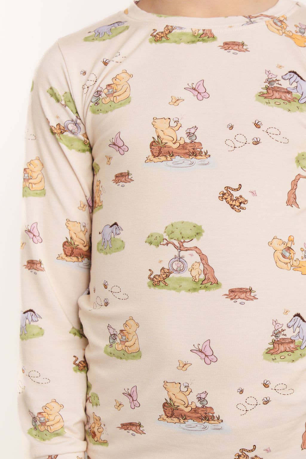 Love, Eloise – wholesale Sleepwear set – Kids – Kids Bamboo Long Sleeves Pajama Set - Pooh and Friends