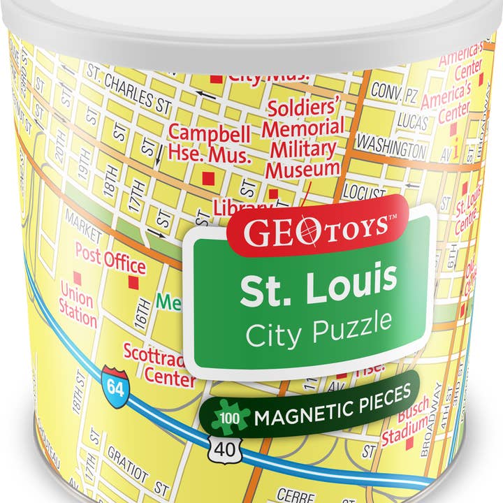 Geotoys - Wholesale Puzzle - Kids - Geotoys 100 Piece Magnetic Puzzle - St. Louis0