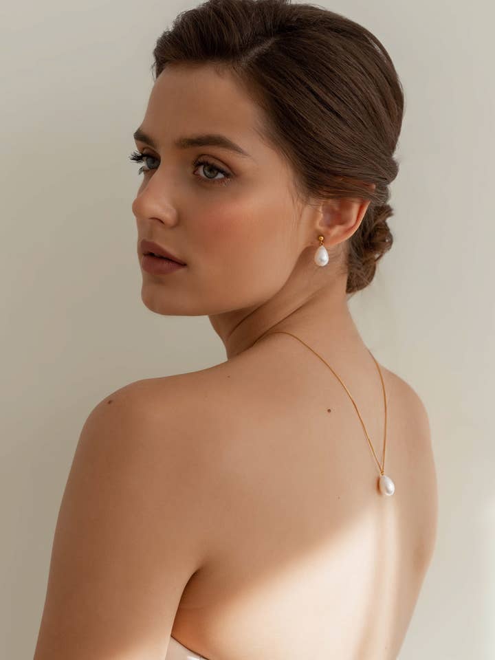 Giulia Pearl øreringe for engroshandel hos Katy Faye