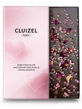 Valentine Chocolate Bar with Roses for wholesale by Cluizel USA