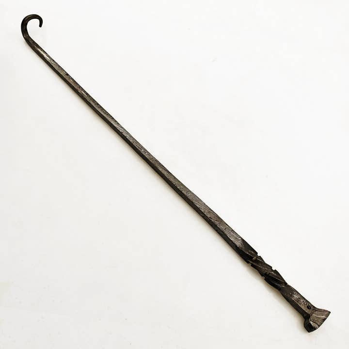 Ruddock Bros - Wholesale Outdoor Grill Tools - Ruddock Bros - 20" Pigtail Meat Flipper - Damascus Steel