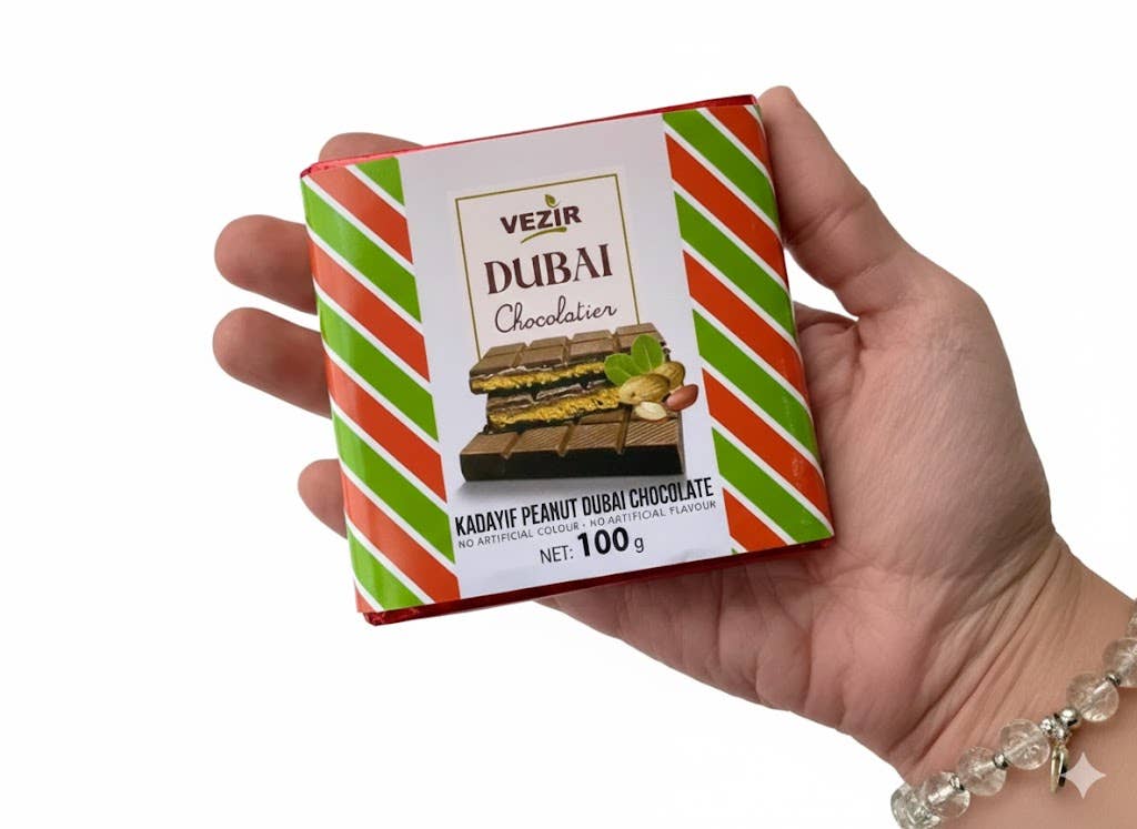 Aladdin - Wholesale Chocoladereep - Pindapraline Dubai Chocolade Knapperige Notige Turkse 100g1