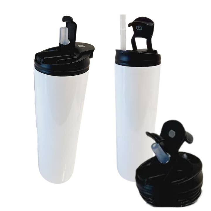 Sublimation Kings of Florida - Wholesale Water Bottle - 30 Ounce Dual Flip Straw Lid Water Bottle- Sublimation Blank1