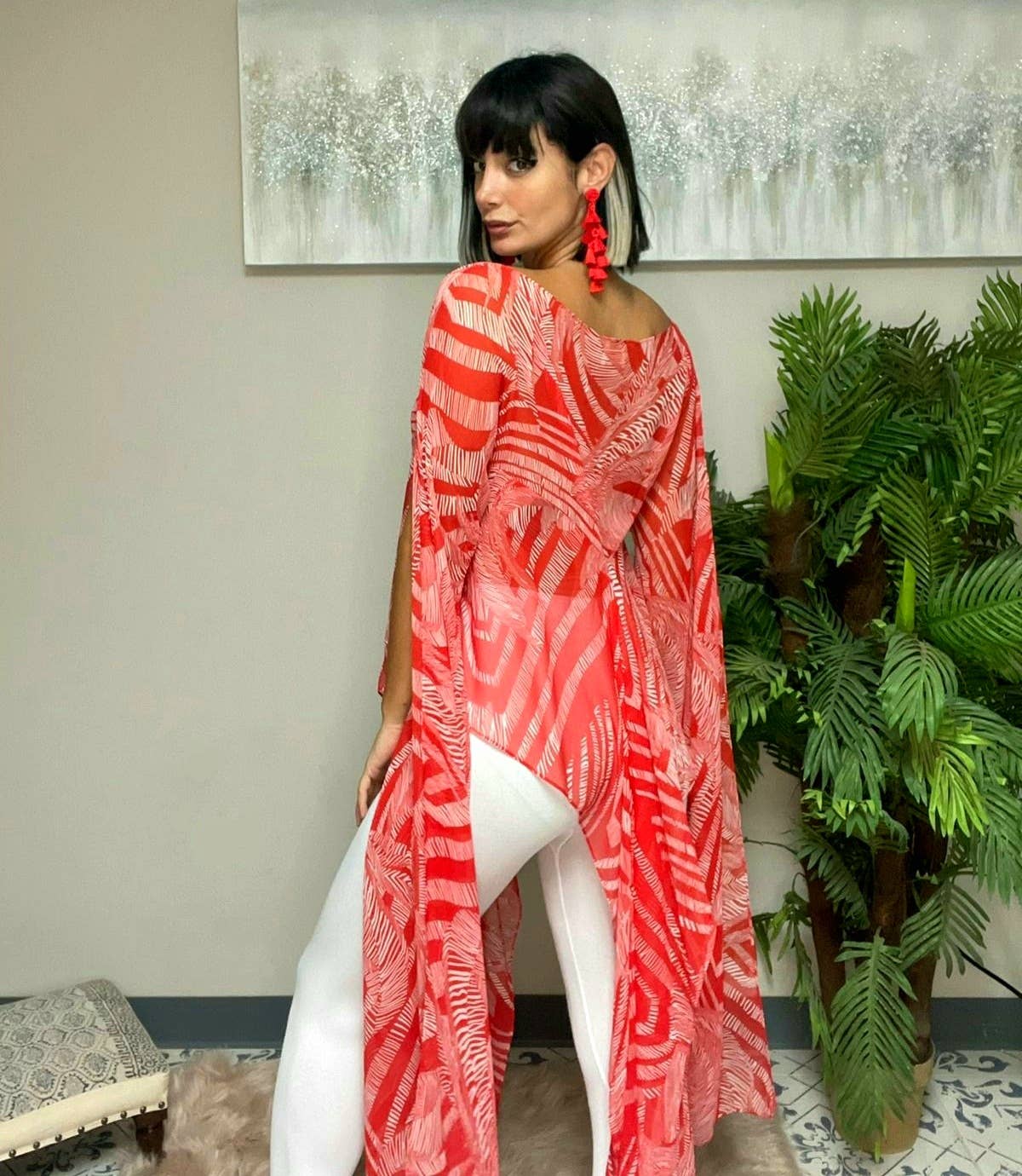 La Mar - Vente Tunique – femme - Haut asymétrique en chiffon HV - La Mar (HV04)3