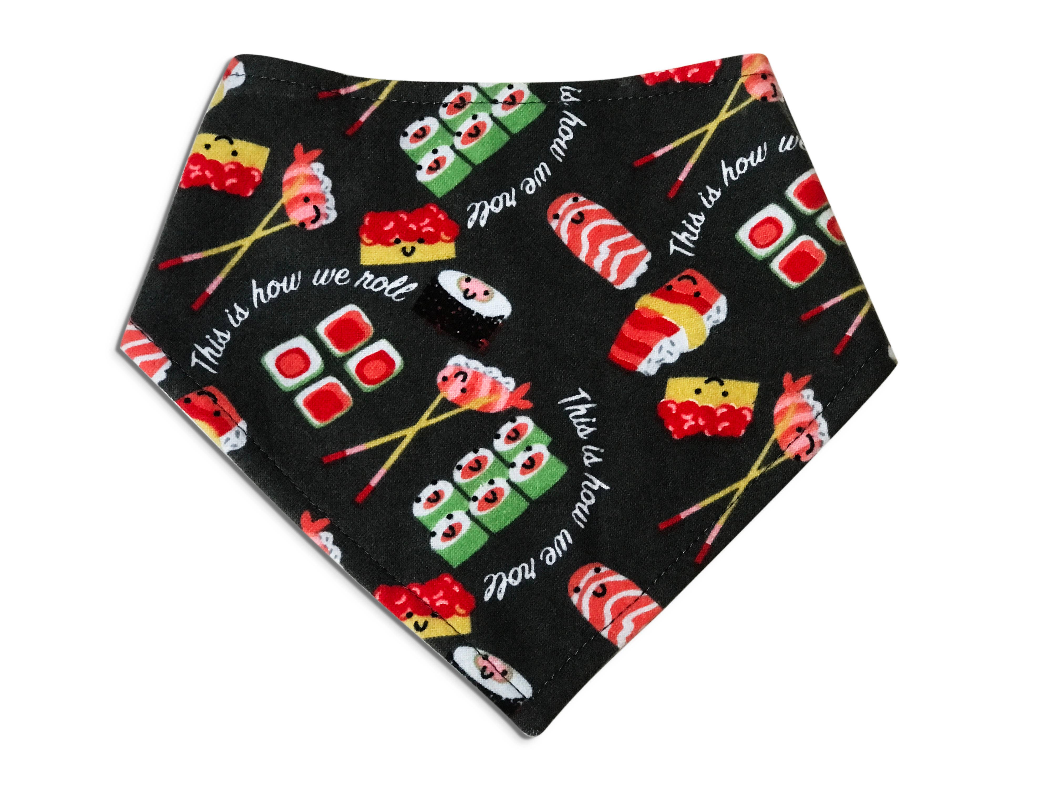 Very Vintage Designs - Wholesale Pet Bandana - Dog - Sushi Dog Bandana – Kawaii Food Print - Eco-Friendly8