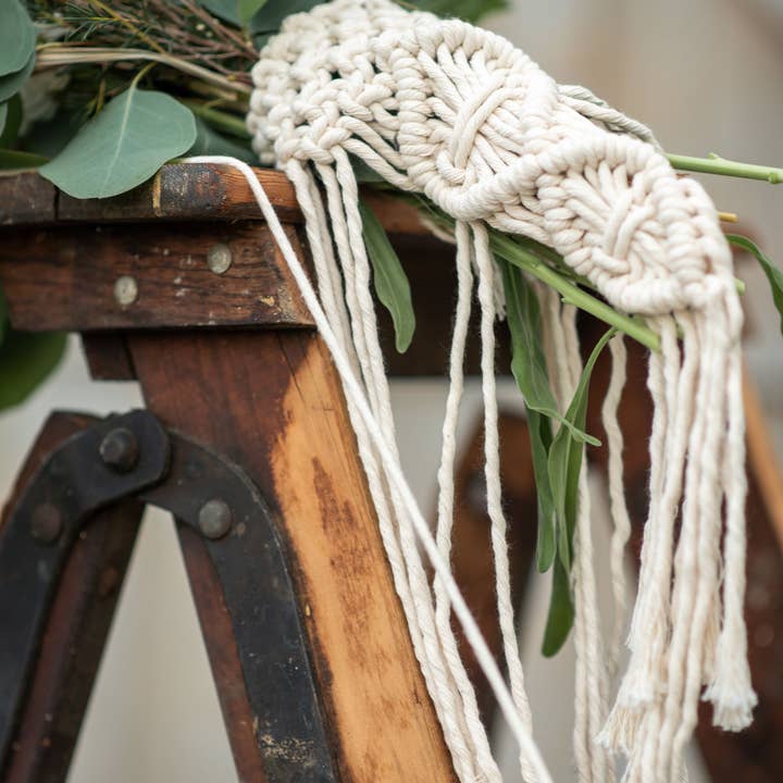 Hillhead and Co. - Wholesale - Macrame Bouquet Wrap for the Boho Wedding Bride