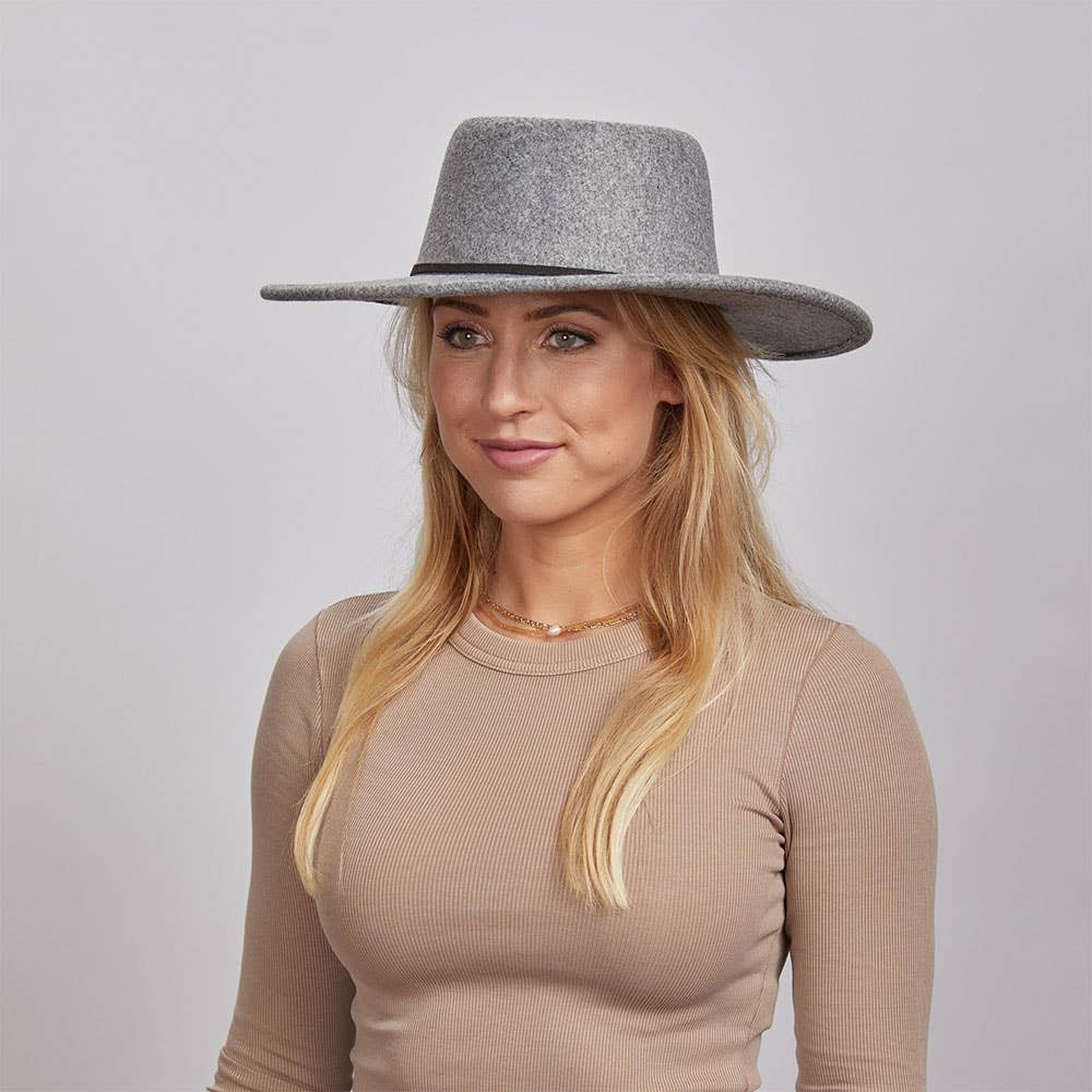 American Hat Makers - Wholesale Fedora - Unisex - Poly Felt Gambler Fedora Hat - Style Toledo Pre-Pack of 125