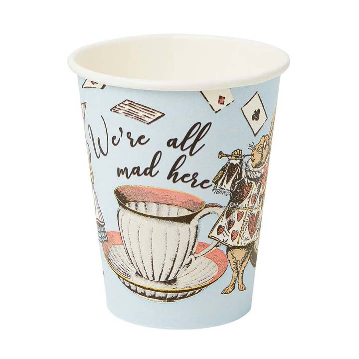 Alice in Wonderland Paper Cups | 8 Pack | Tea Party | for wholesale by Talking Tables UK