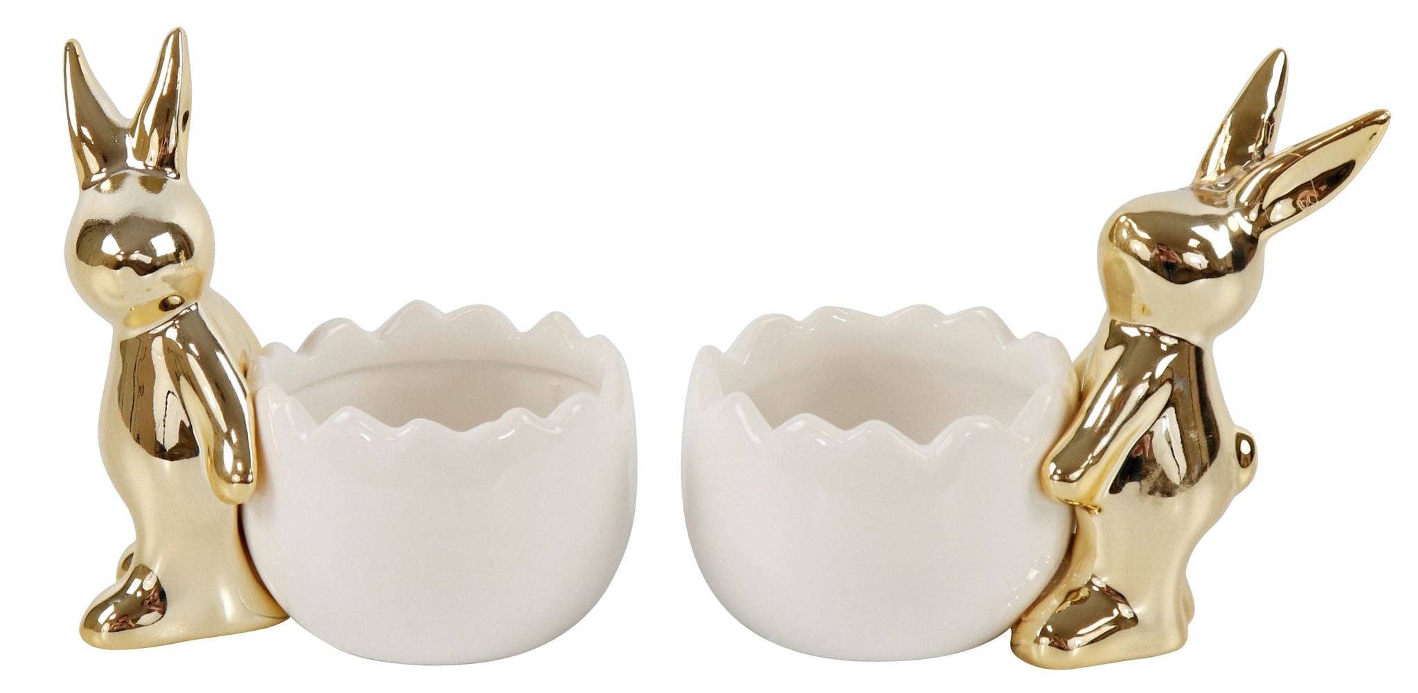 HOFF-INTERIEUR - Wholesale Decorative Plate/Dish/Bowl - EGG STAND GOLD SHINE 2-PIECE SET (HOFF8309)