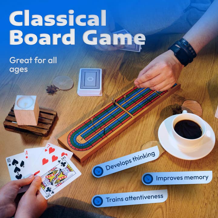 Queensell - Wholesale Board Game - Cribbage Board Game Set with Storage6