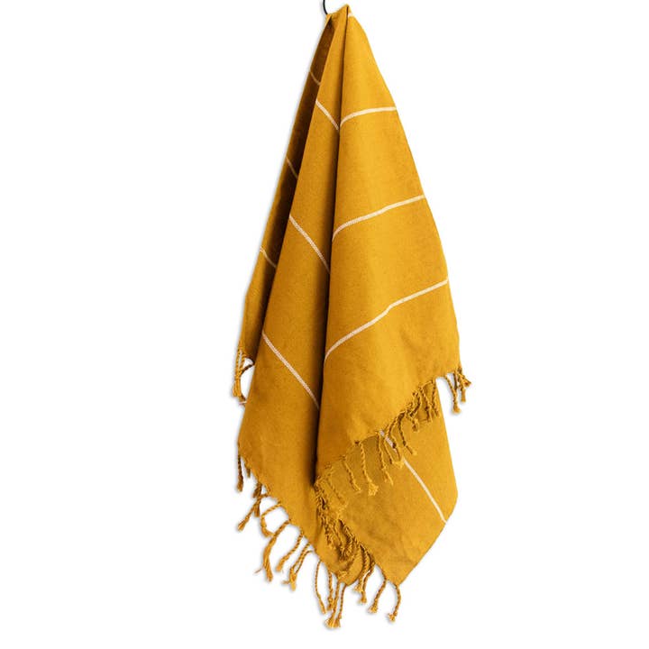 Fair + Simple - Wholesale Hand Towel - Oversized Woven Hand Towel - Mustard