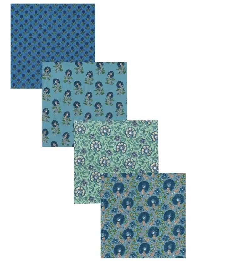 Curiosity - Wholesale Dinner & Cloth Napkin - Handcrafted 100% Cotton Block Print Cloth Napkin – Set of 423