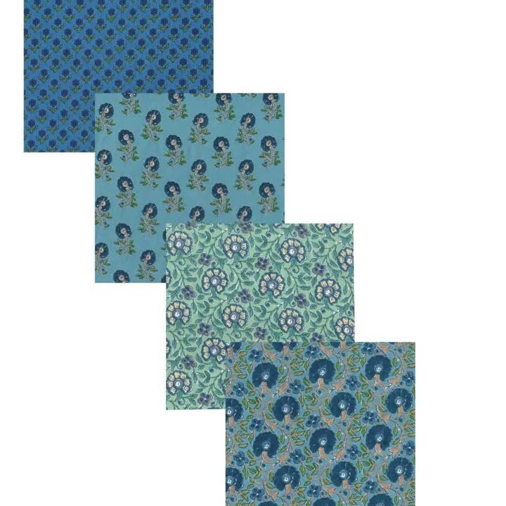 Curiosity - Wholesale Dinner & Cloth Napkin - Handcrafted 100% Cotton Block Print Cloth Napkin – Set of 423