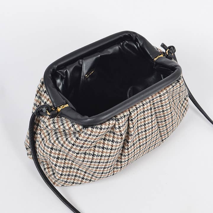 3AM BY H&D ACCESSORIES - Wholesale Crossbody Bag - Women's - Houndstooth Pattern Cross Body Bag4