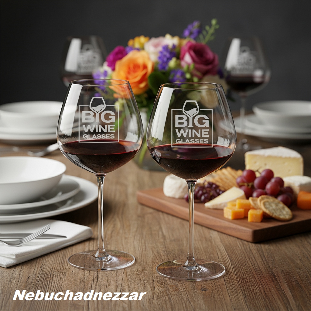 Big Wine Glasses - Wholesale Wine Glass - NEBUCHADNEZZAR - Oversize Big Wine Glasses (2 Set)10