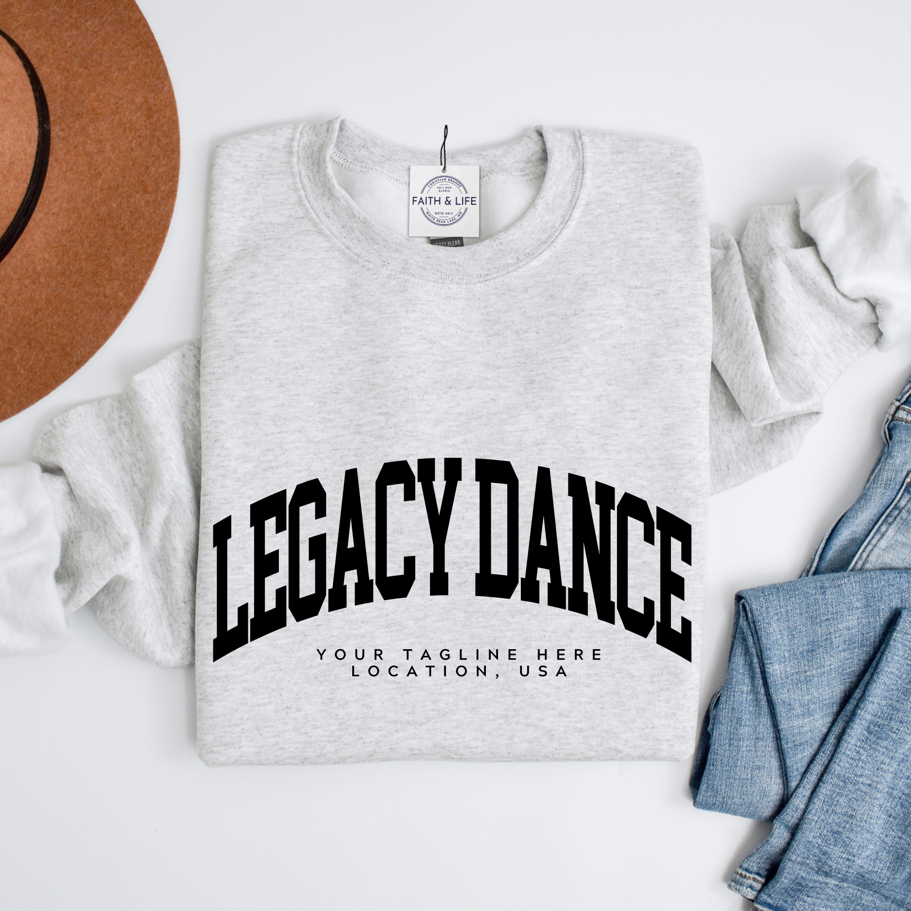 Faith & Life Christian Brands - Wholesale Sweatshirt - Women's - Custom Dance Studio or Ballet Company Crewneck Sweatshirt16