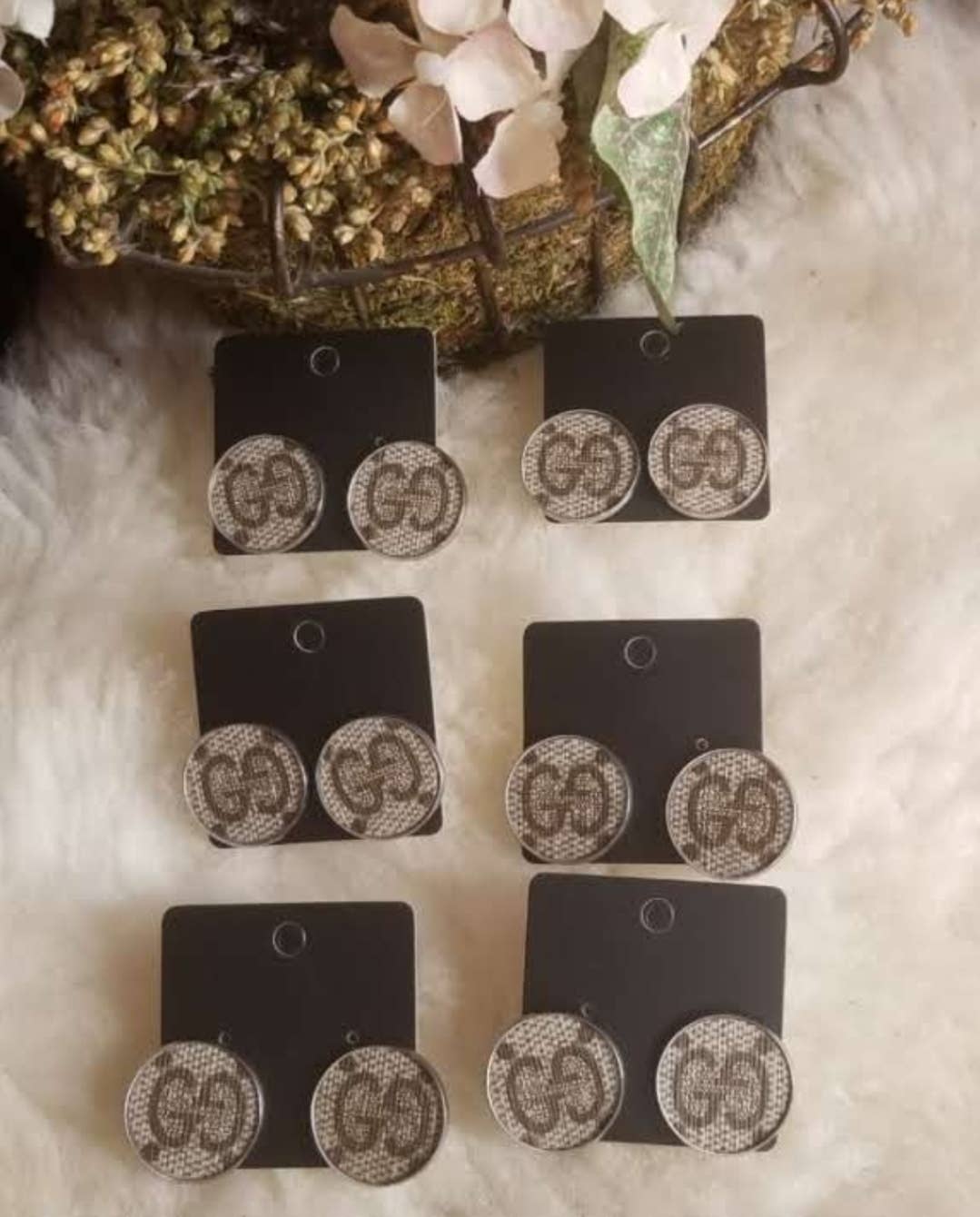 Upcycled Always & Forever accessories - Wholesale Stud/Post Earrings - Upcycled GG stud earrings 0