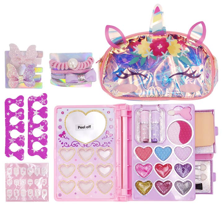 AS SHOWN Kids Unicorn Kitty Beauty Makeup Collection Kit for wholesale on Faire4