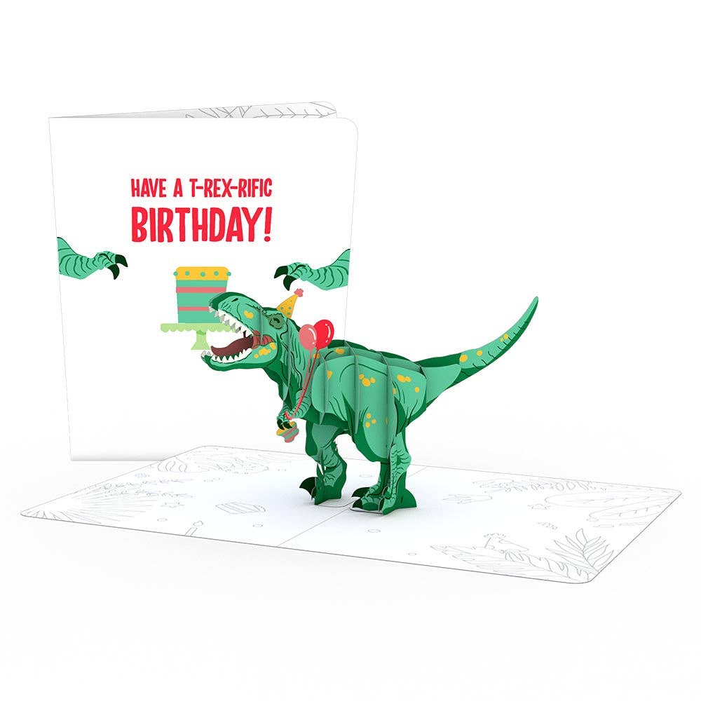 Lovepop Cards - Wholesale Birthday Card - Playpop Card™: 4.5"x5.9" T-Rex Birthday, Pop-Up Cards2