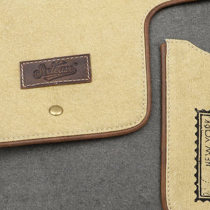 Sixtease Bags USA - Vendita all'ingrosso Borsa a tracolla - Donna - Borsa a tracolla da donna in tela e pelle - Dun/ Davy's Grey3