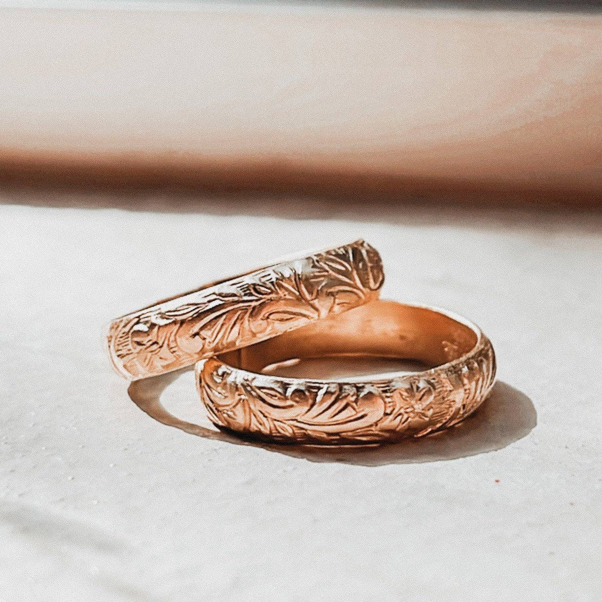 Barberry & Lace Handmade Jewelry - Wholesale Band/Stacked Ring - Floral Band Ring6