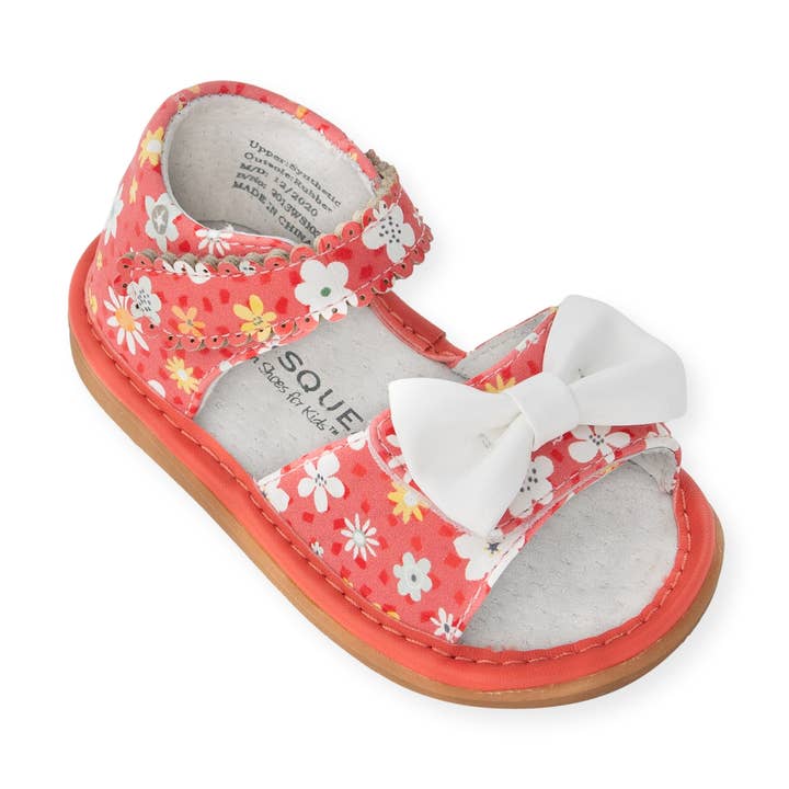 Posey Red Sandal for wholesale by Wee Squeak Shoes