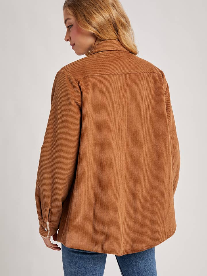 Bluivy - Wholesale Shirt Jacket/Shacket - Women's - CORDUROY SHERPA-LINED JACKET6