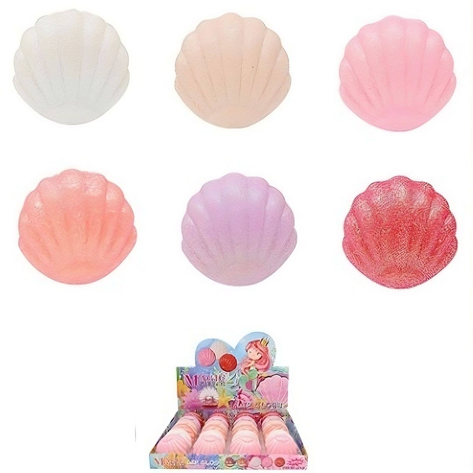 Diacly - Vente Baumes à lèvres - Baume à lèvres Strawberry Mermaid Shell, paquet de 241