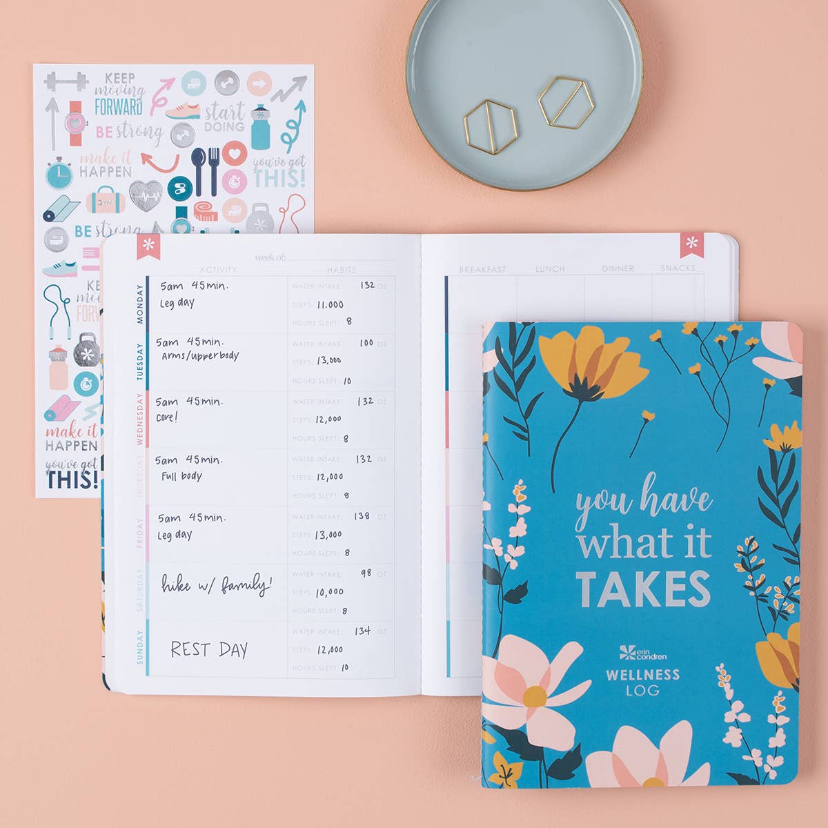 Erin Condren Design - Vente Agendas - Journal de bien-être PetitePlanner - Wild Flower1