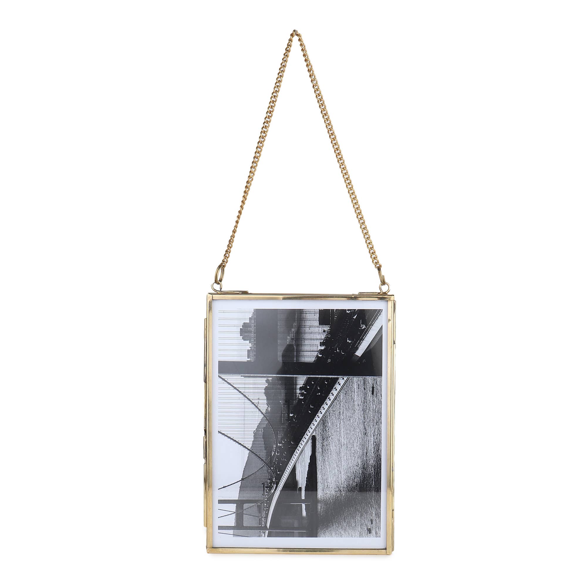 Alza – wholesale Picture frame – Hand-made real Brass and glass photo frame hanging 17
