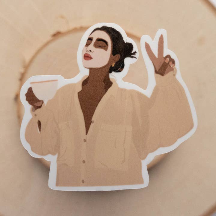 Self Care Woman Sticker, Black Woman Sticker for wholesale by Syera Love & Co.