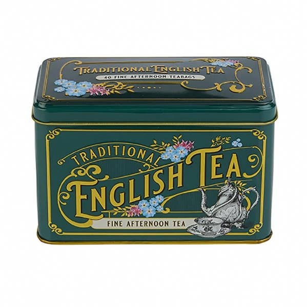 mOrganics Beauty – wholesale Tea bags – Vintage Victorian Green Tea Tin with 40 Afternoon Teabags