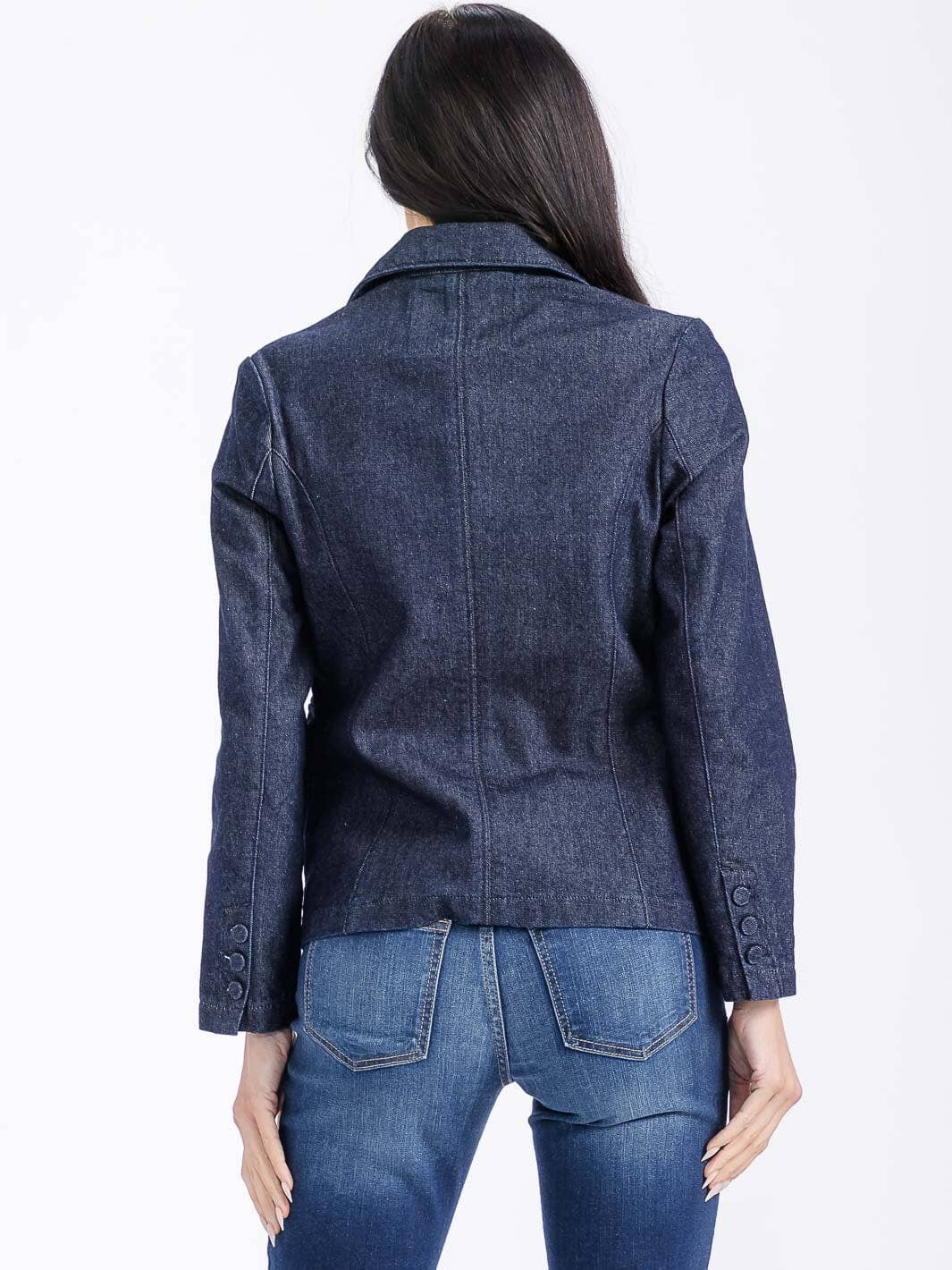 kycozy - Wholesale Denim Jacket - Women's - WOMEN'S LONG SLEEVE BUTTON CLOSURE FRONT POCKETS DENIM JACKET2